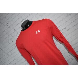Under Armour Running Shirt Men Size XL Fitted Gym Performance HeatGear Red